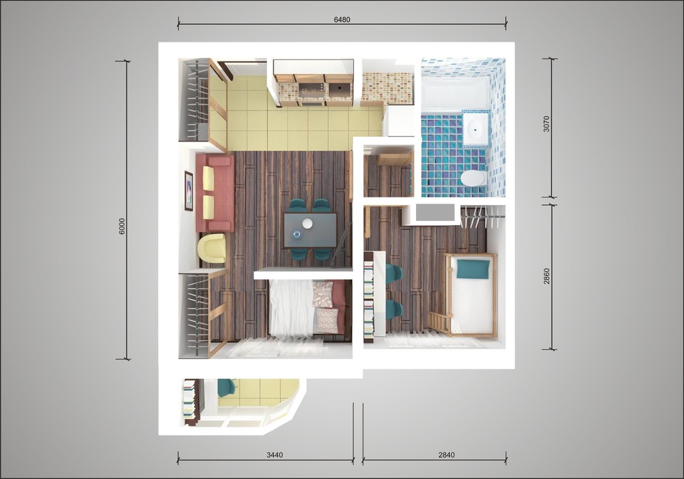 Перепланировка: Однокомнатные квартиры в домах серии П-3М