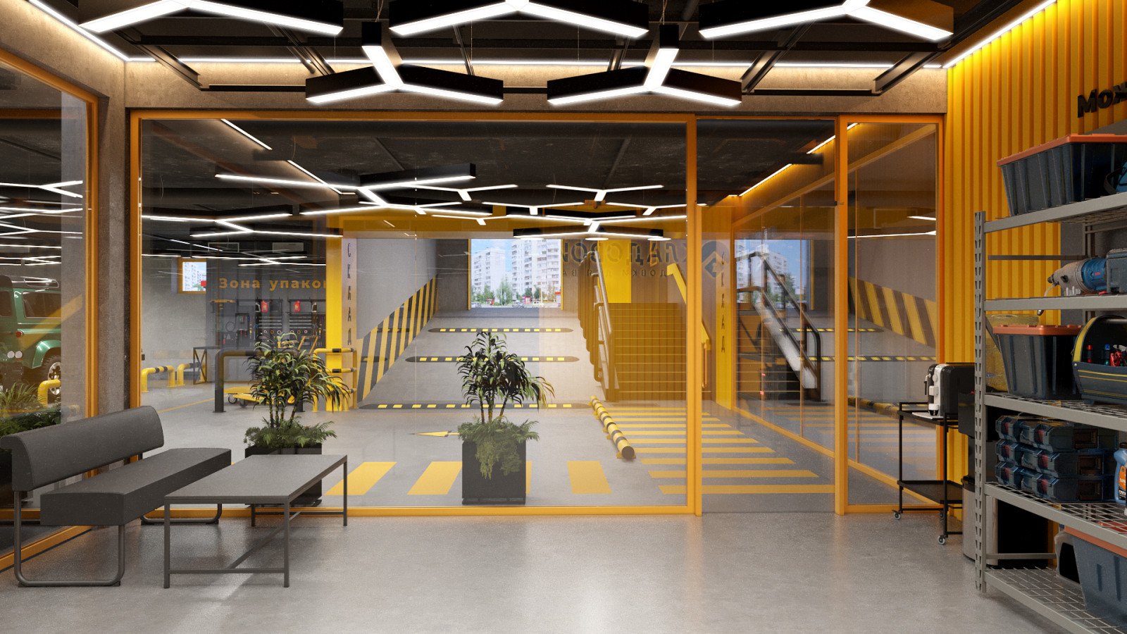 Интерьер складского помещения