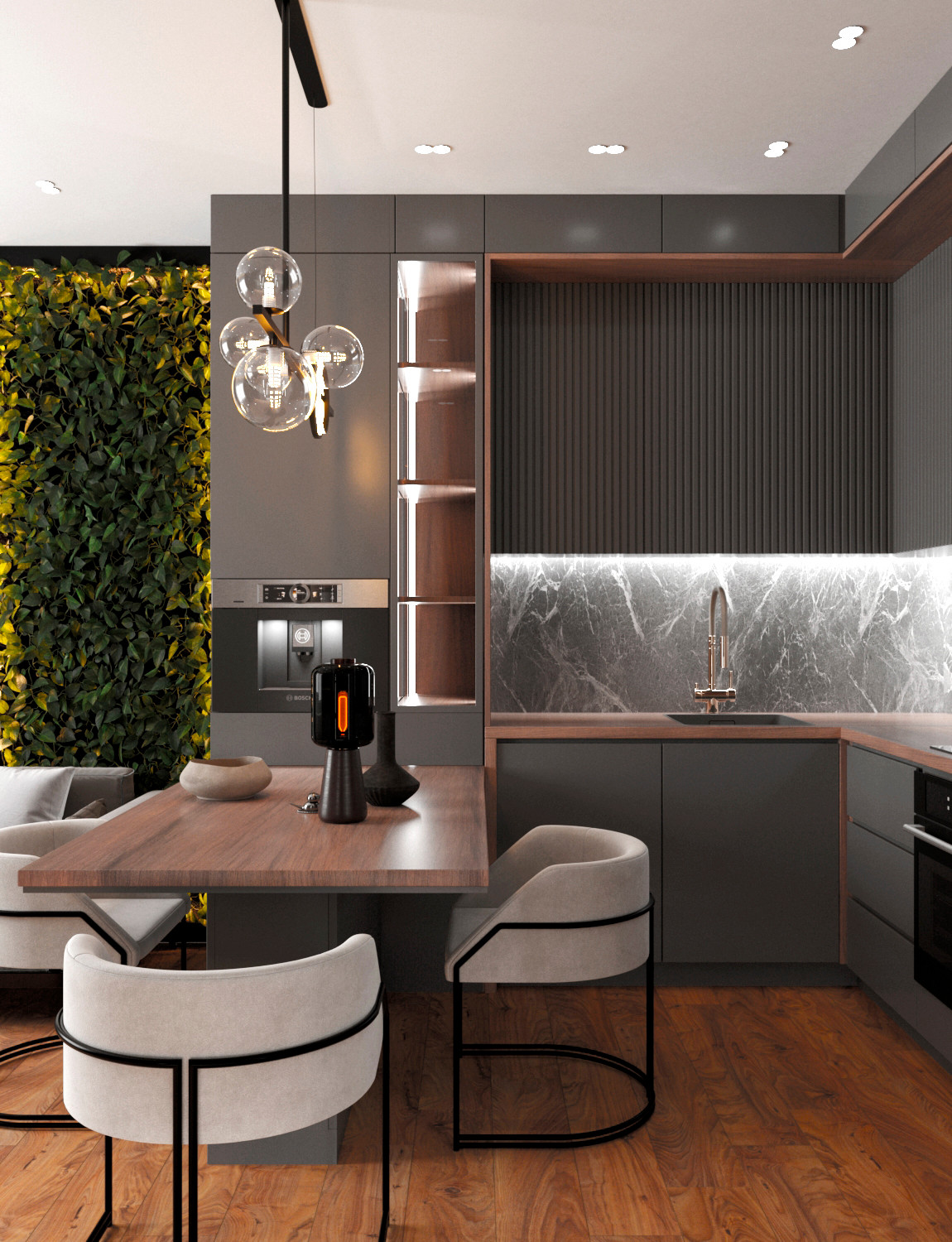 Обложка проекта: Дизайн-проект кухни-гостиной