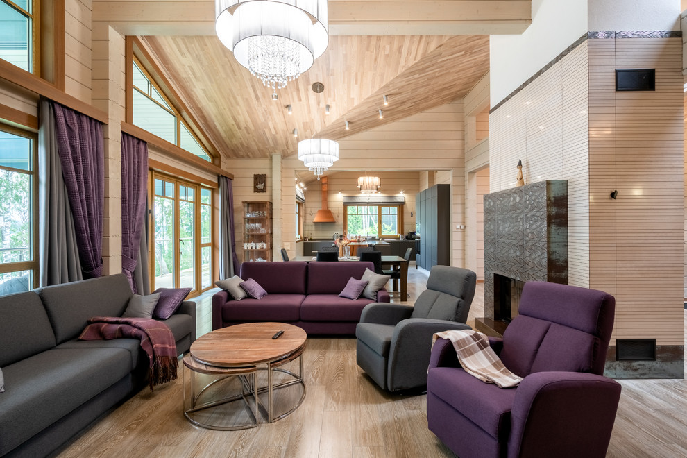 Деревянный дом с современном стиле