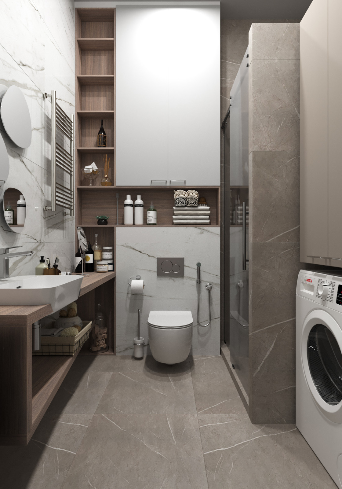 Просторная квартира в пастельных тонах