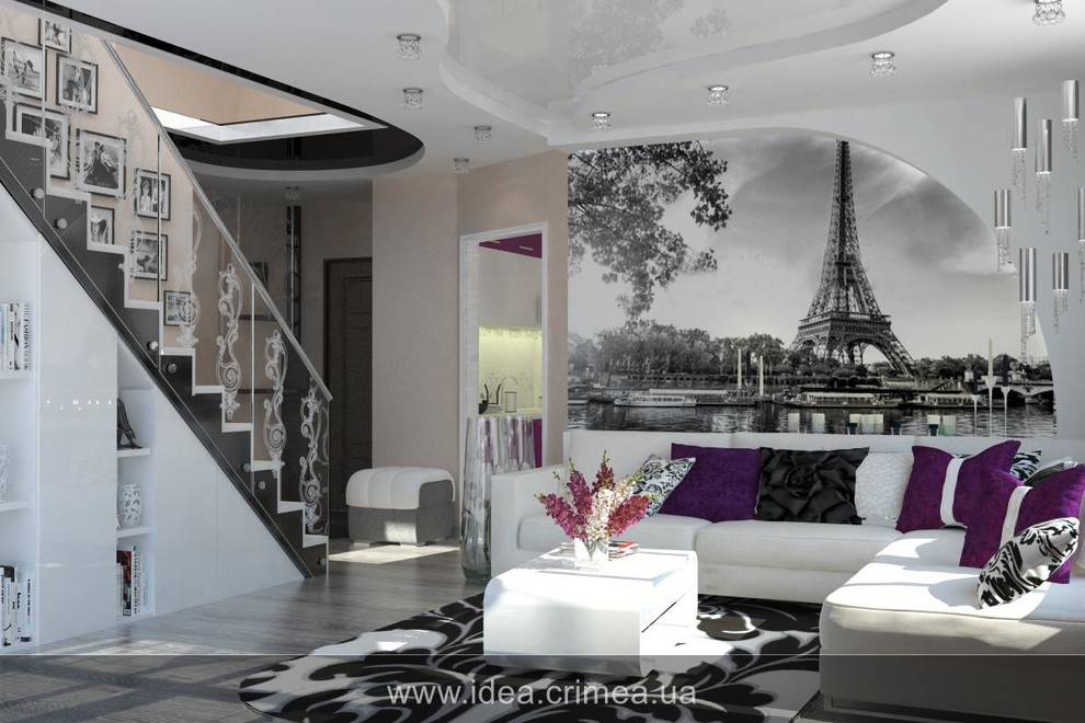 Three styles for living room interior design