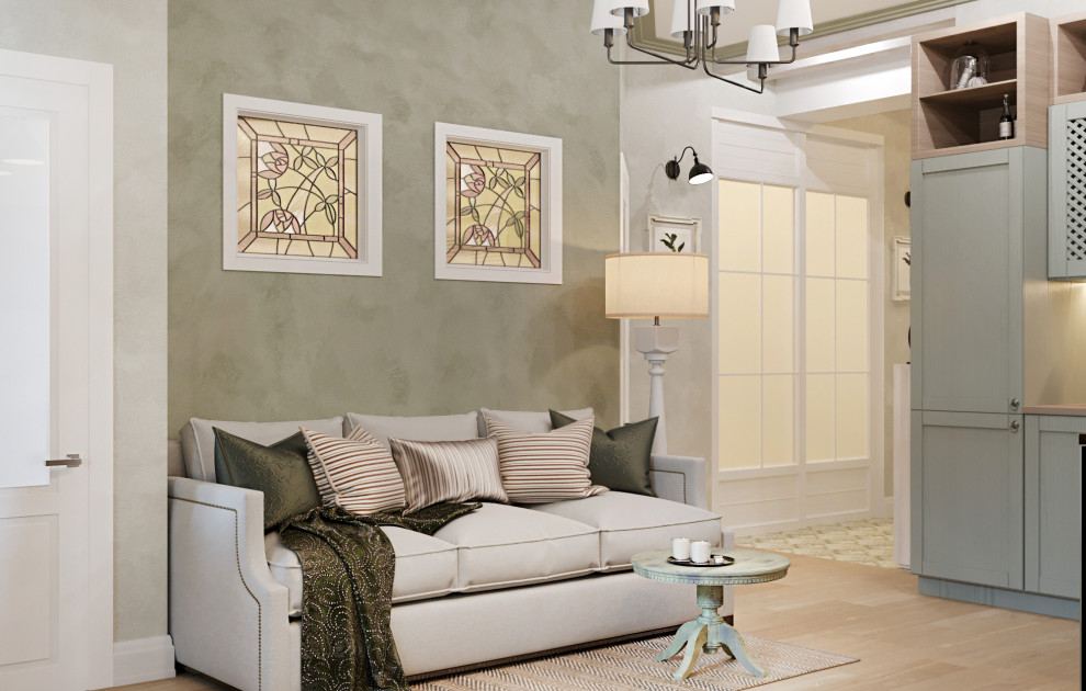 Дизайн проект квартиры общей площадью 56 кв.м в стиле "Прованс"