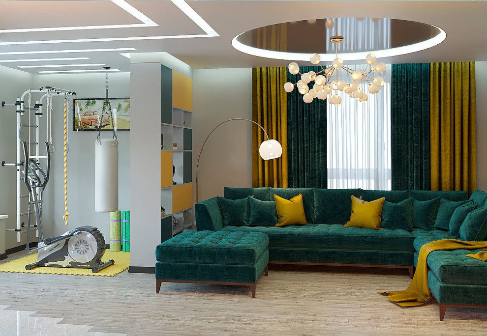 Яркая сочность. Трехкомнатная квартира на Озерной