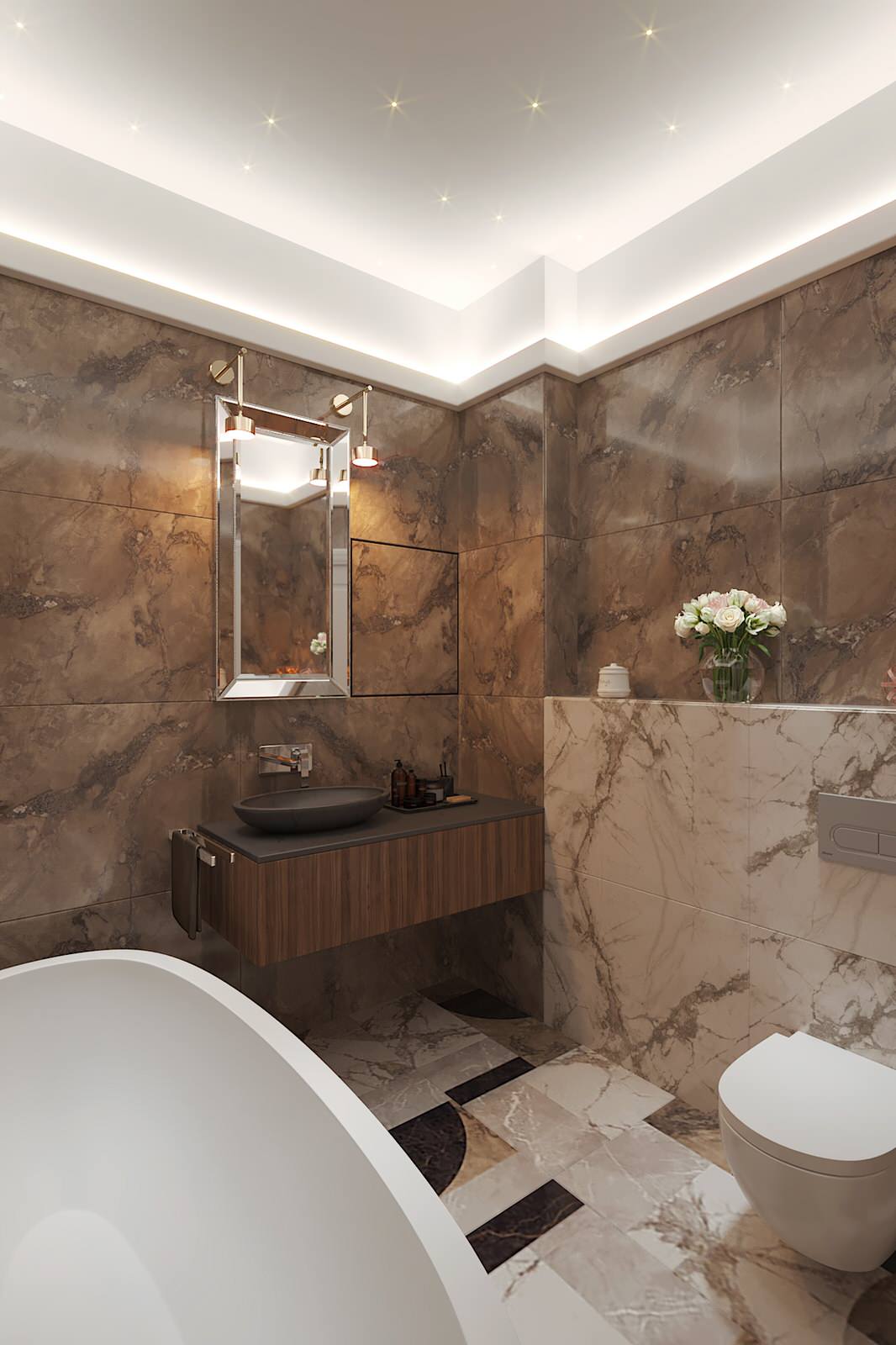 Квартира в ЖК Донской Олимп - гостевая ванная