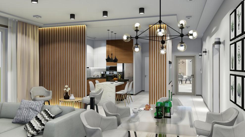 Дизайн интерьера квартиры 130 м2