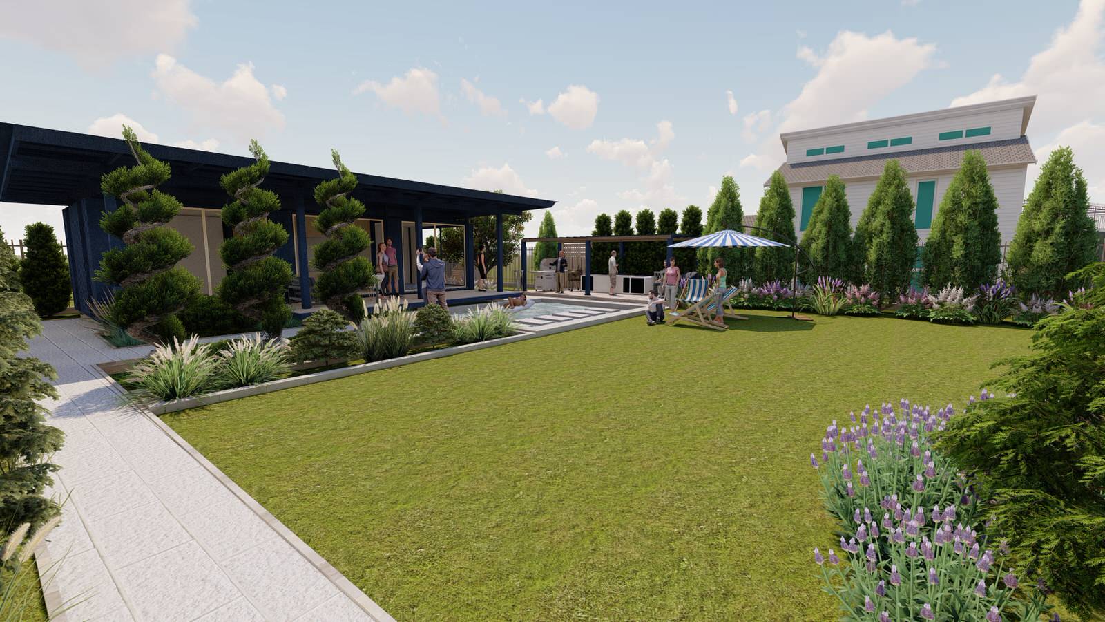 Участок Новая Рига 2 вариант.Хвойные