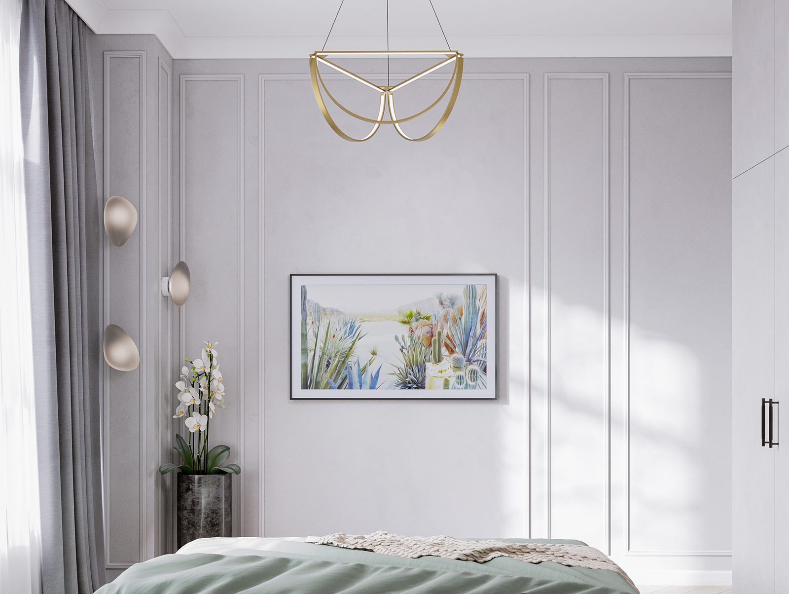 Трехкомнатная квартира в классическом европейском стиле