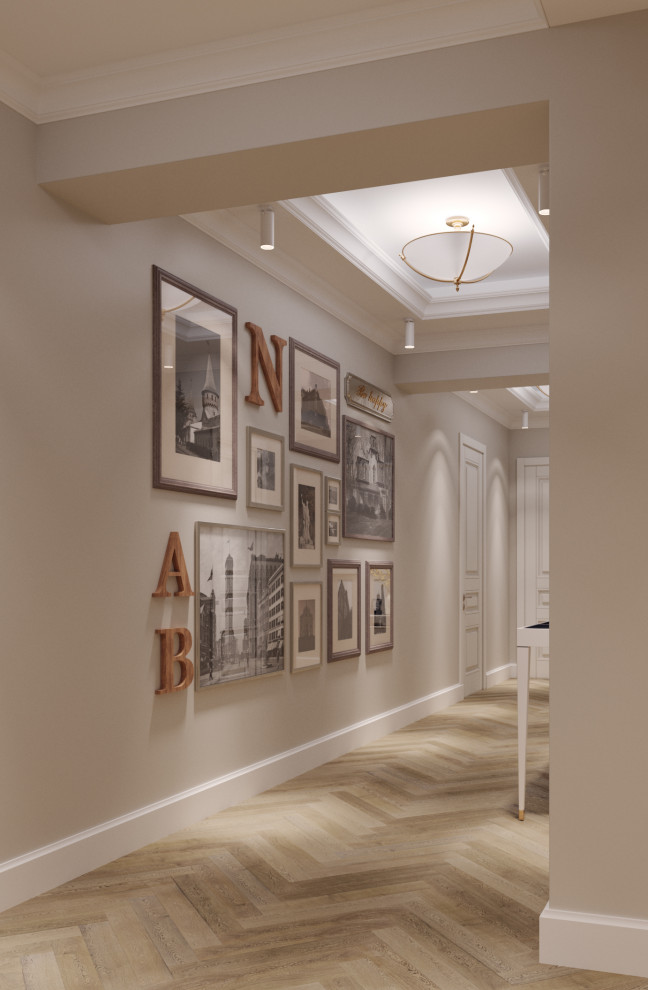 Мягкий эклектичный интерьер квартиры 205 кв.м.