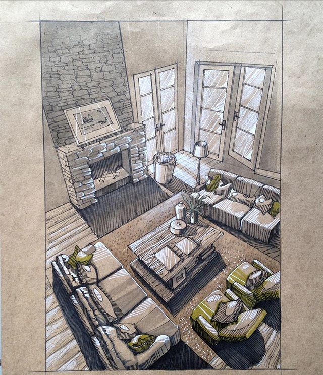 Эскизная подача интерьера для ивентеров, дизайнеров и архитекторов