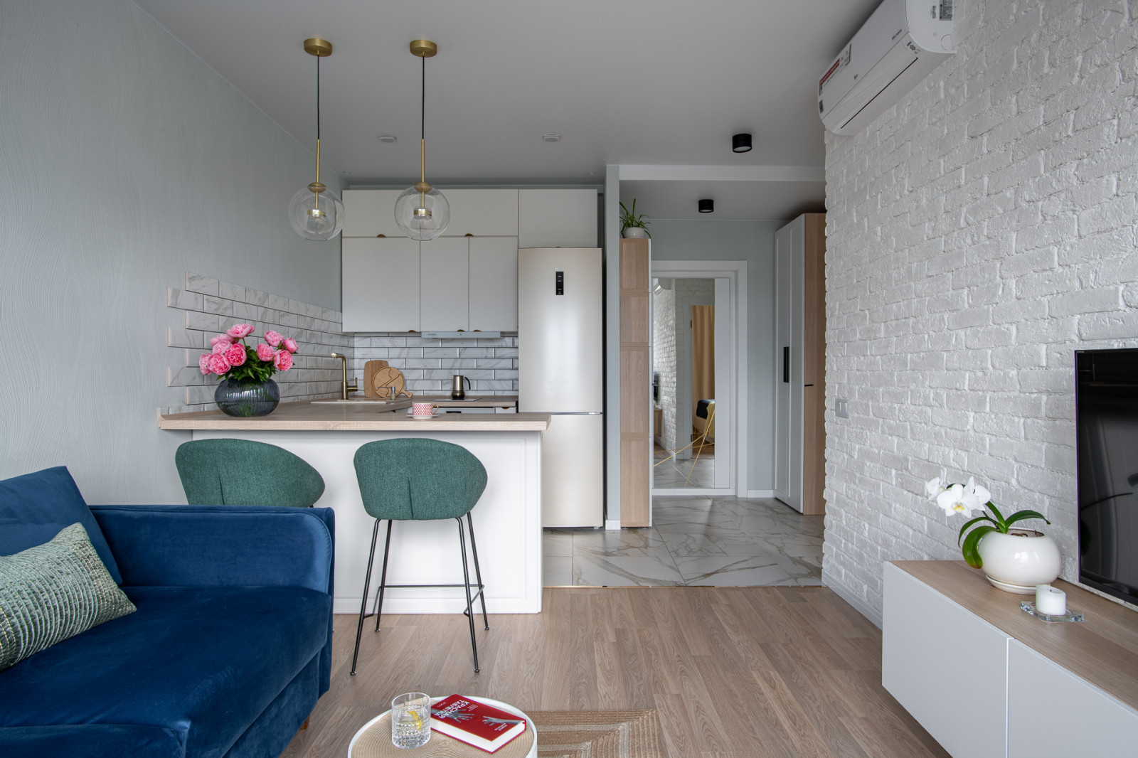 Интерьер кухни-гостиной в квартире