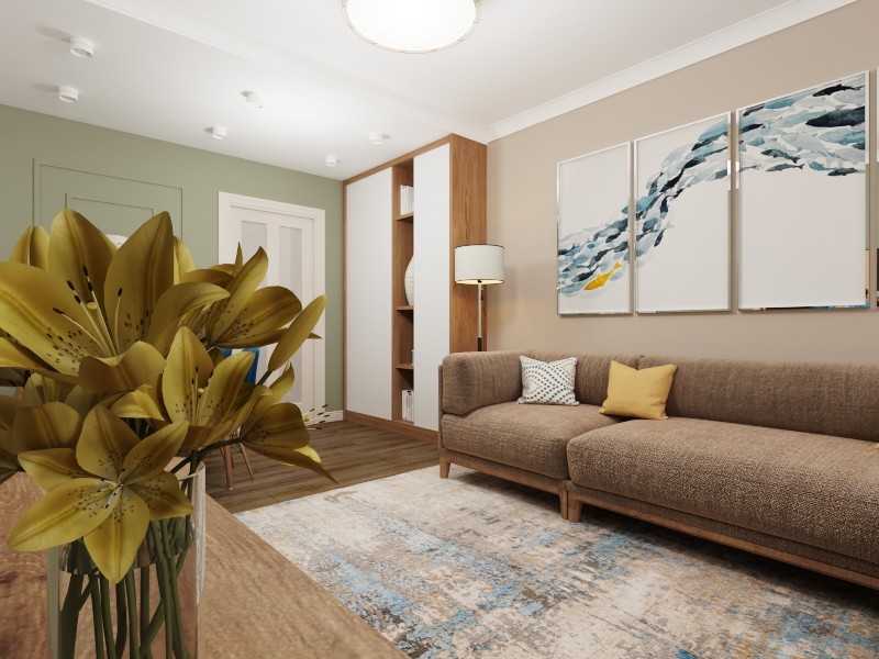 Обложка проекта: Гостиная весенняя