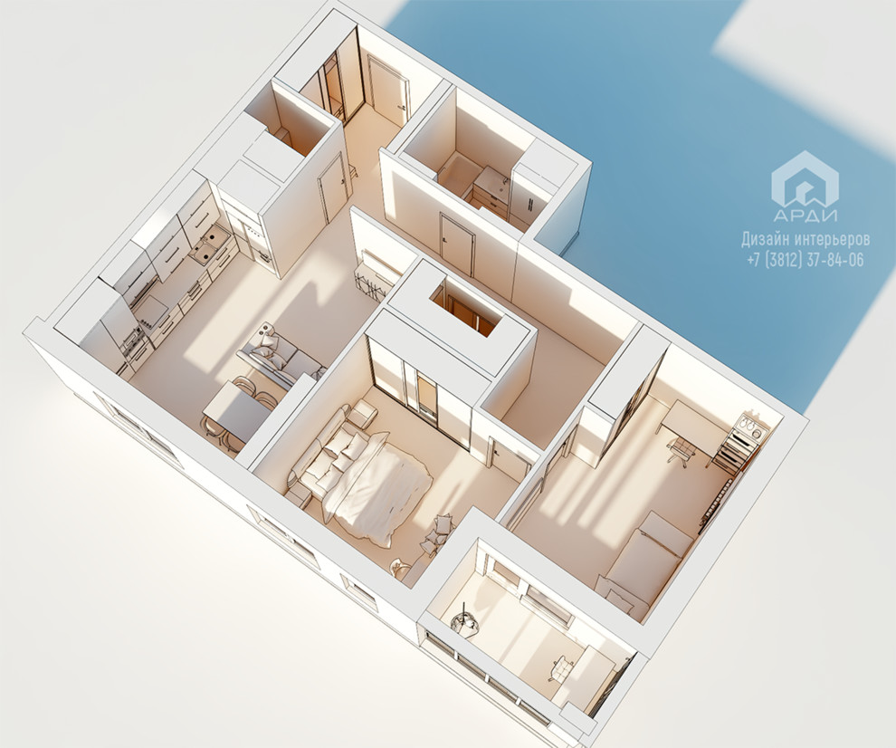 Трехмерные эскизы для согласования планировочного решения