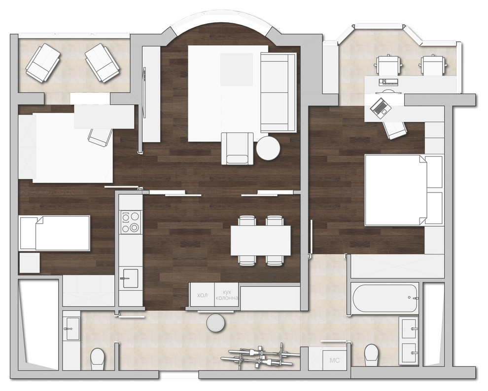 Куда и как перенести кухню: 3 простых решения