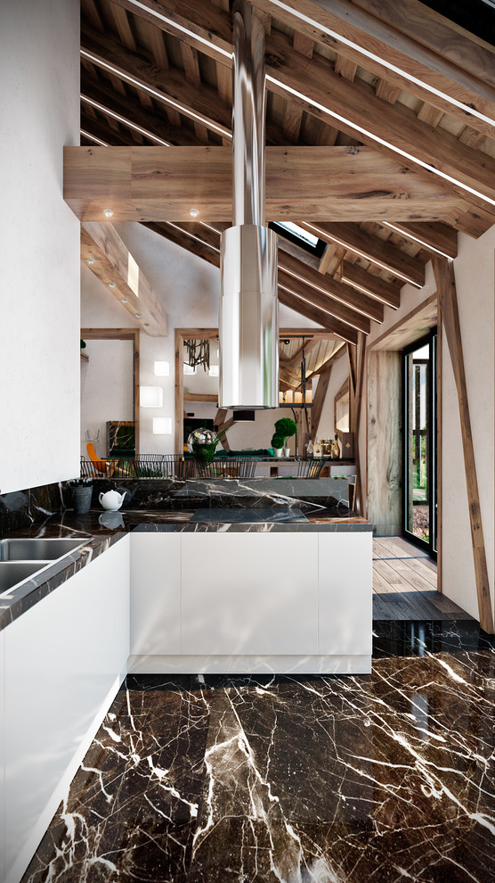 Современная интерпретация шале, просторный загородный дом