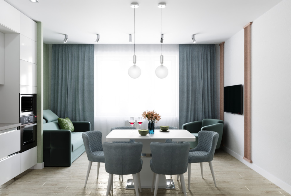 Эко минимализм в трёхкомнатной ЖК Маршал Град