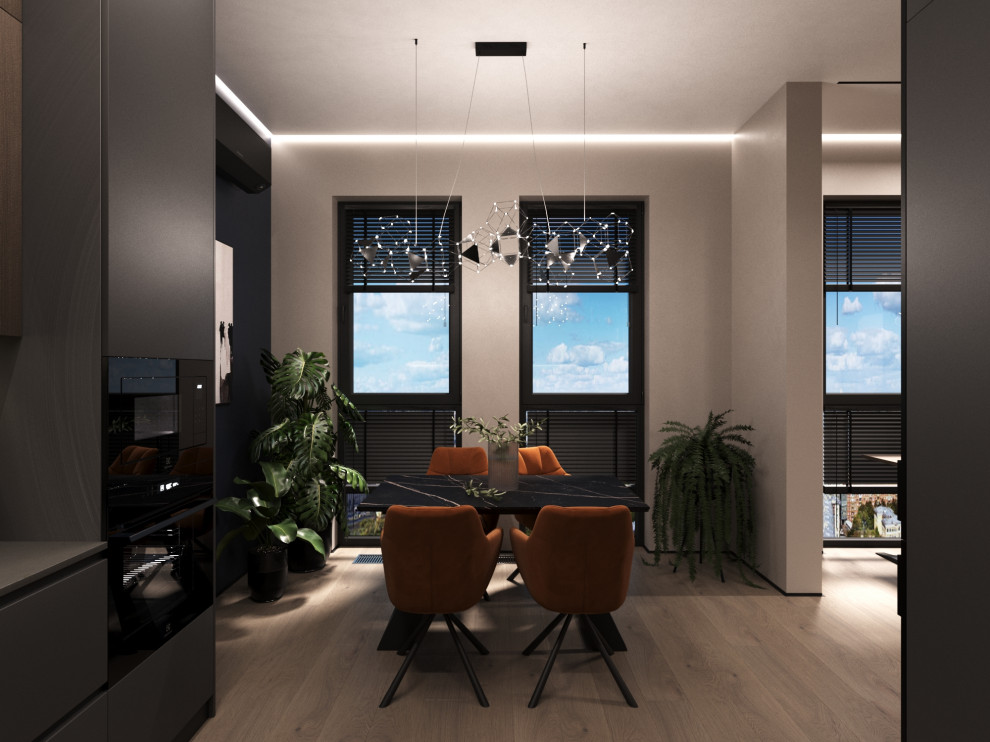 Дизайн интерьера квартиры 77 м2 с 2-мя санузлами и гардеробной