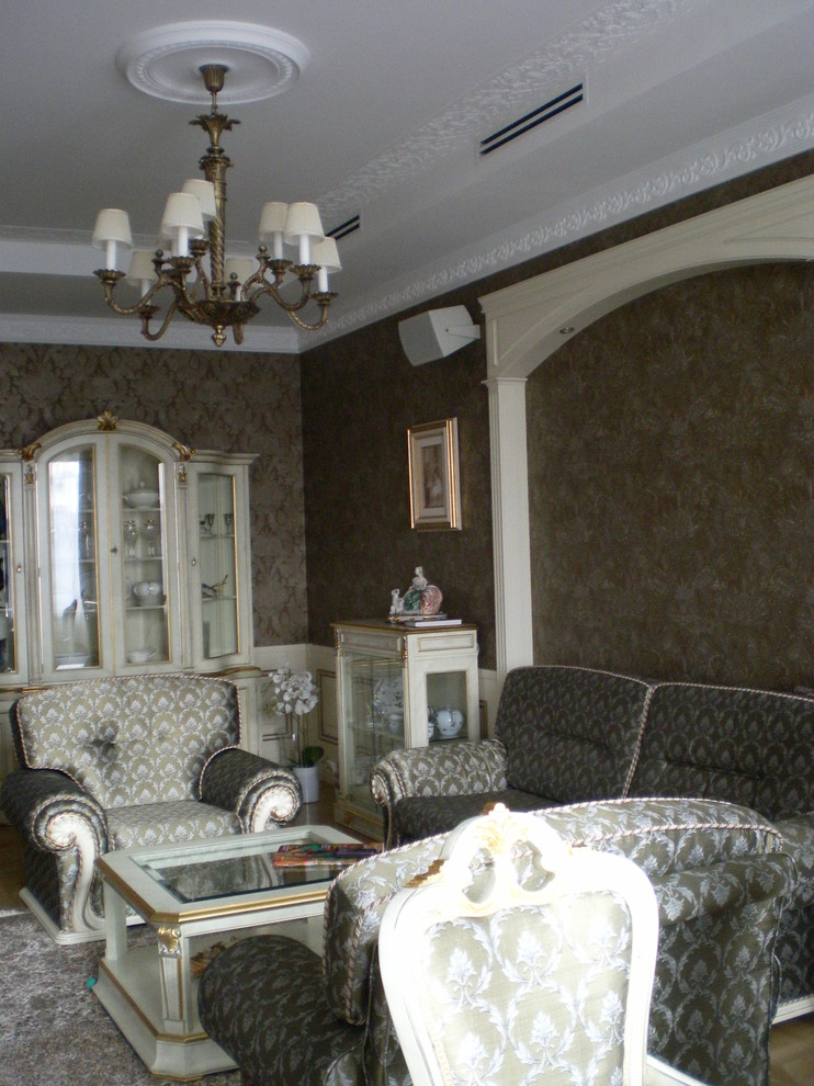 гостинная-кухня в классическом стиле