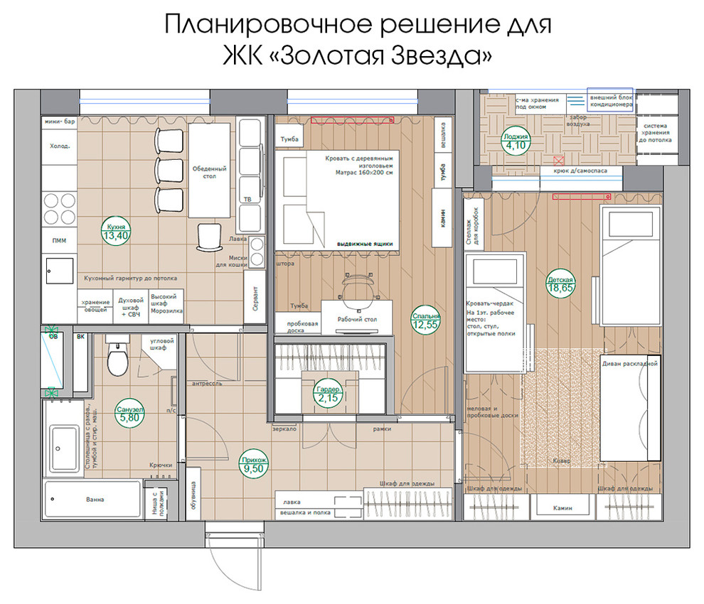 Обложка проекта: Скандинавия в ЖК Золотая Звезда