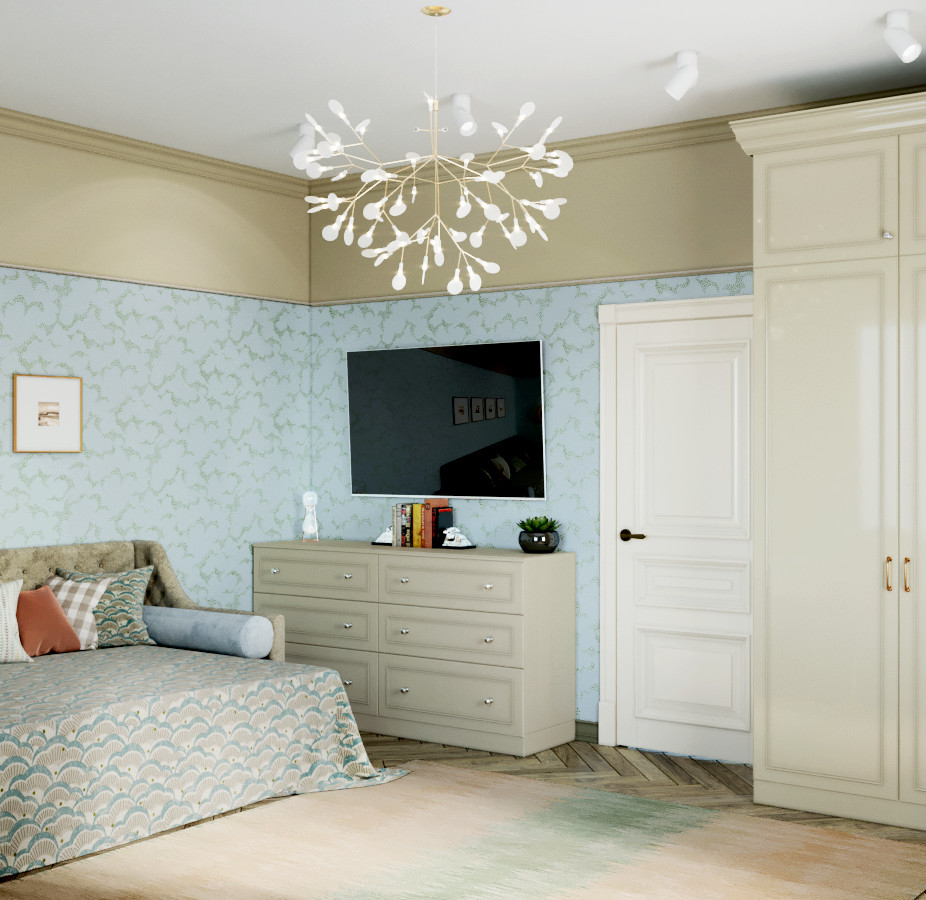 Загородный дом в оливковых тонах