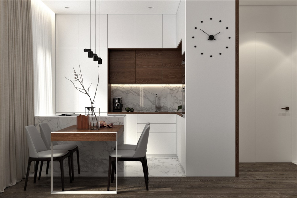 Монохромный с деревом