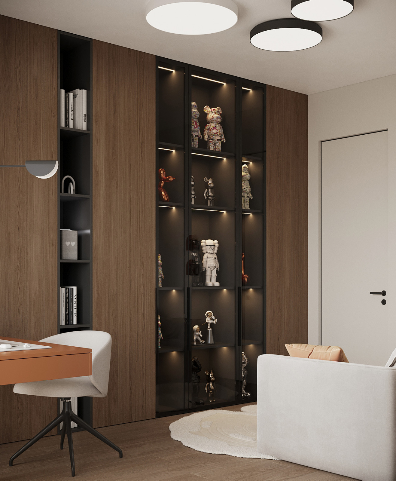 Брутальный интерьер квартиры 85 кв.м. в Москве. Проект