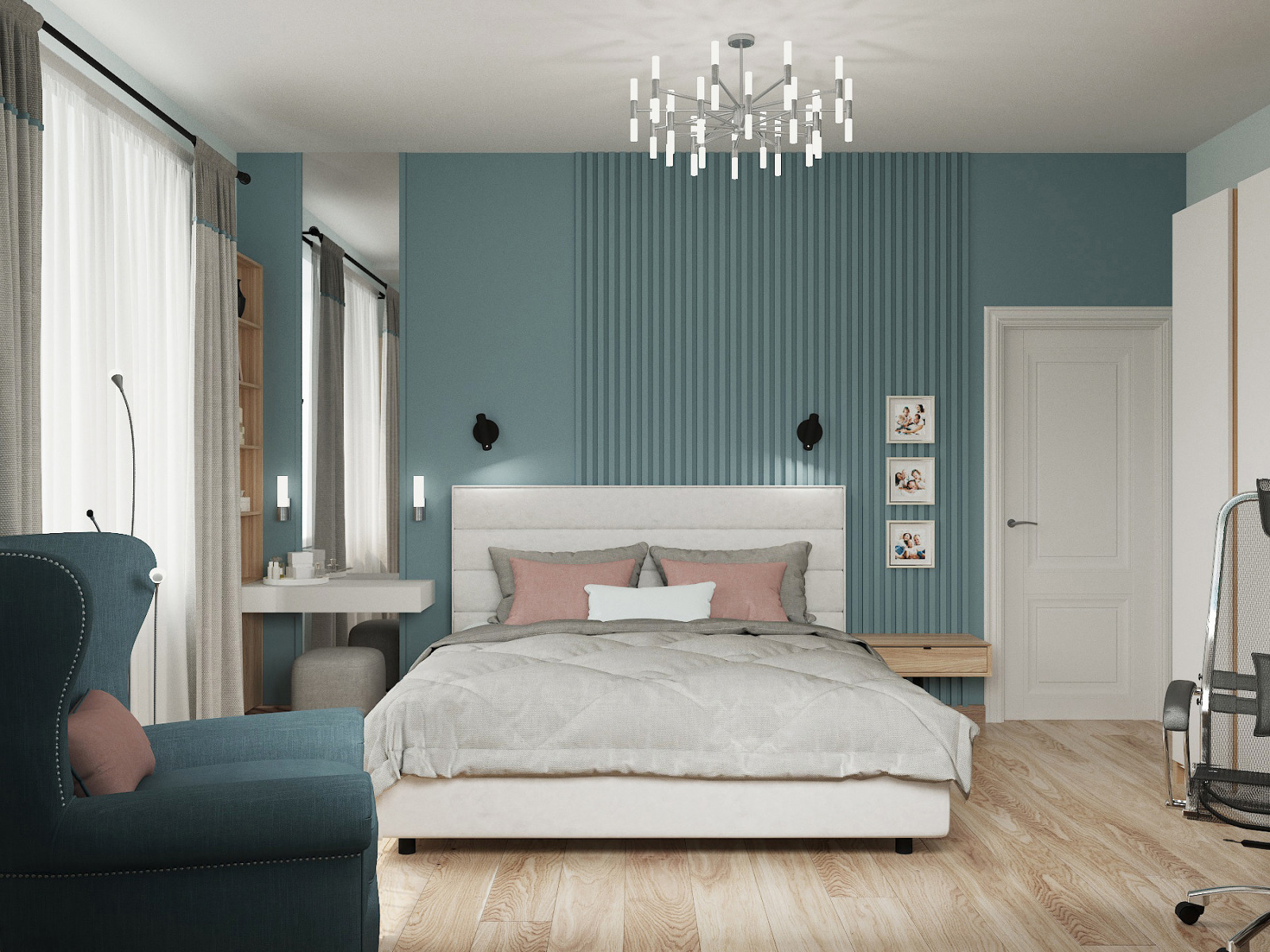 Обложка проекта: Спальня и санузел для молодой пары