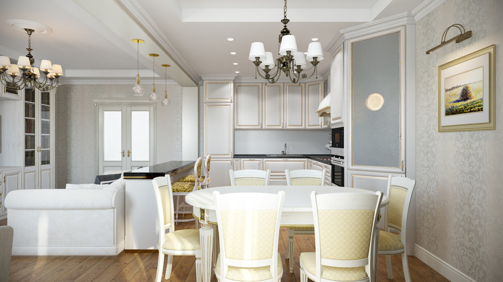 Дизайн кухни, совмещенной с гостинной