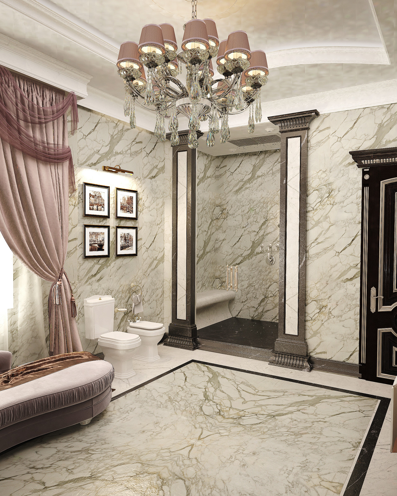 Санузел женский при спальне хозяев