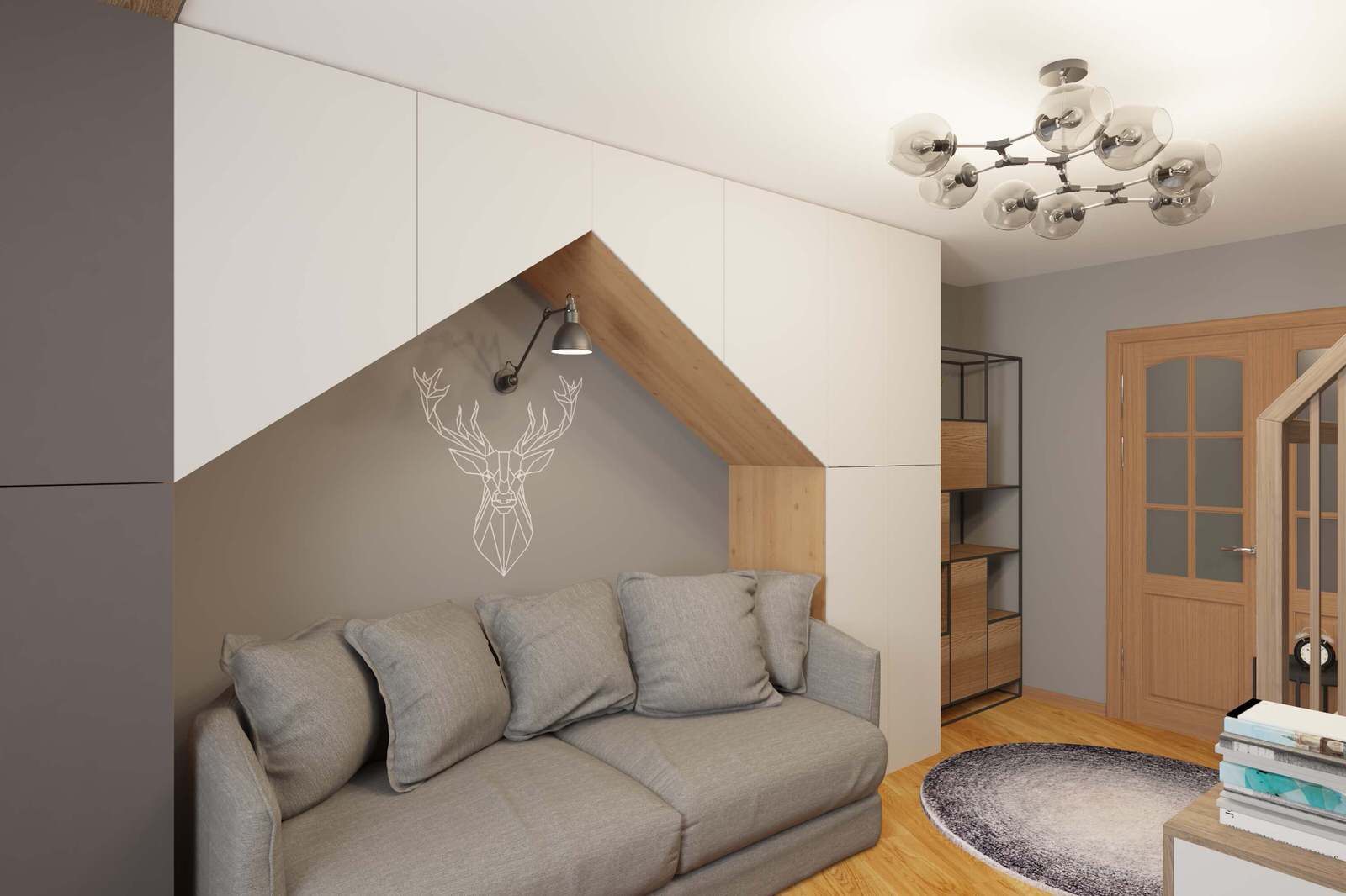 Трехкомнатная квартира 75м2 в стиле лофт, в доме серии П-3