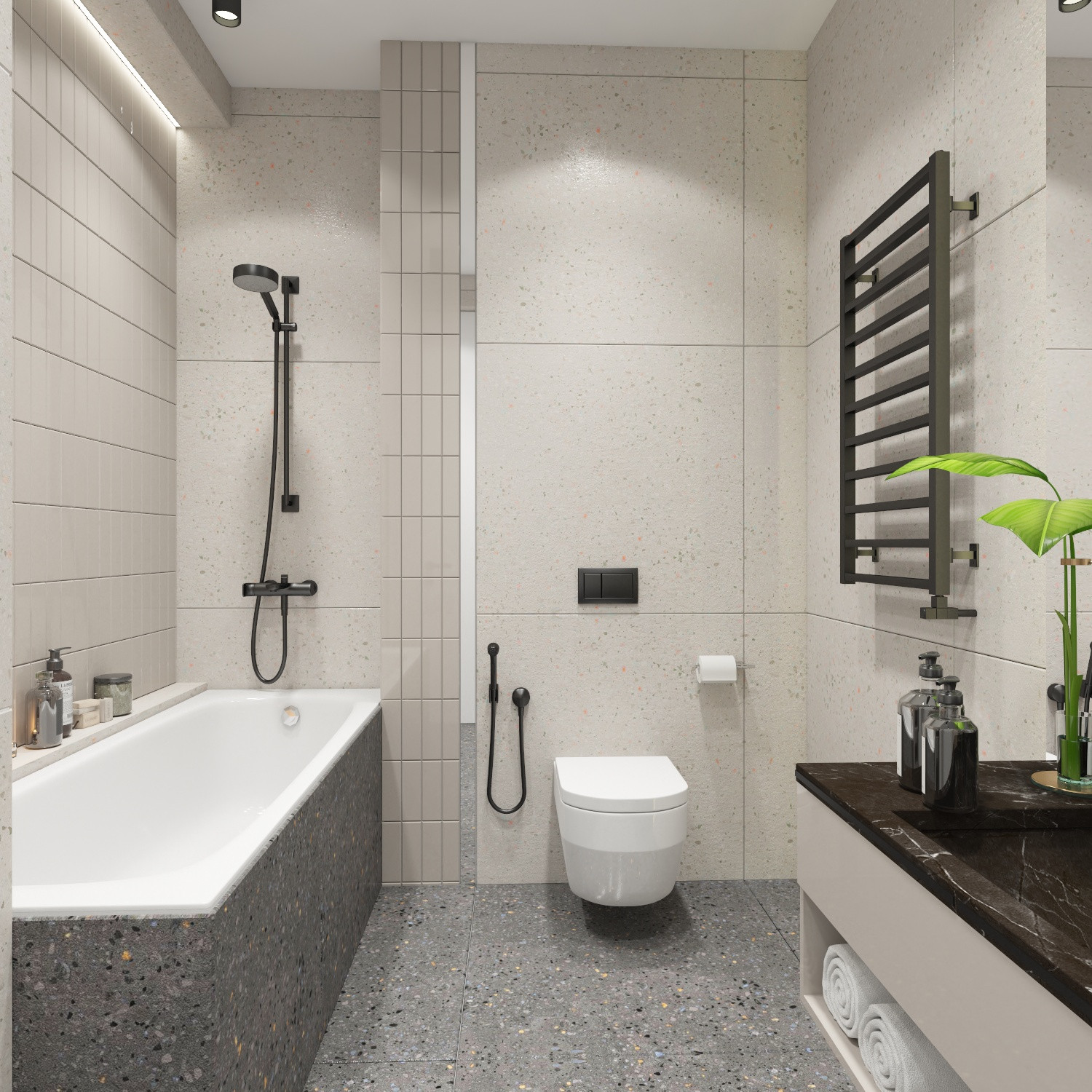 Санузел в загородном коттедже