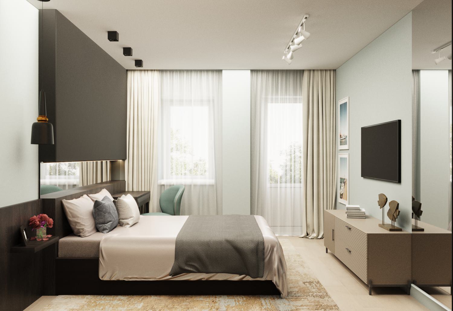 Спальня в ЖК Взлетный