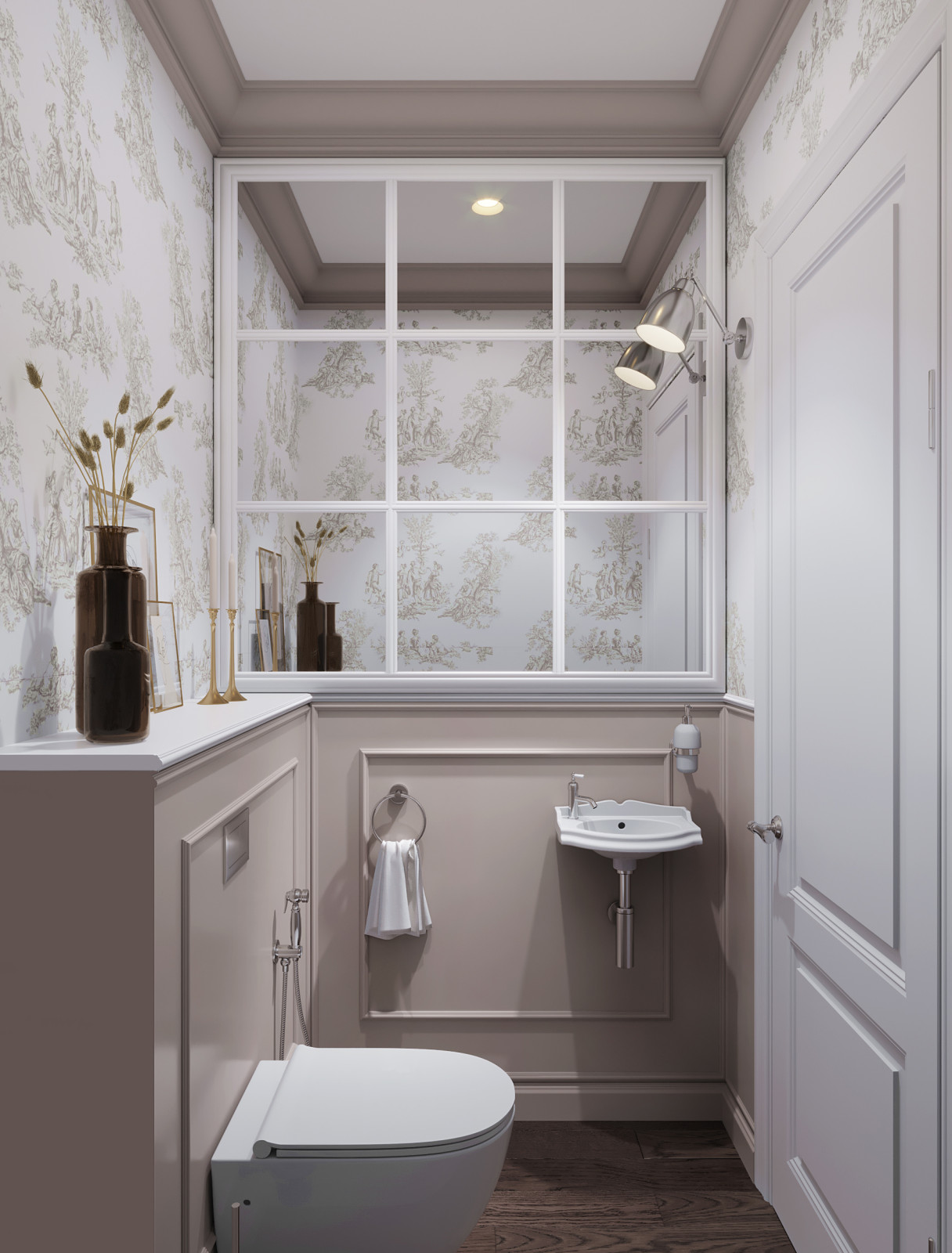 санузел гостевой. визуализация