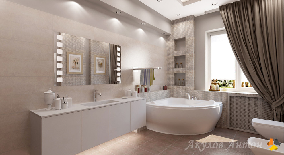 Дизайн-проект интерьера коттеджа в с.Малая Валяевка. 195 кв.м.