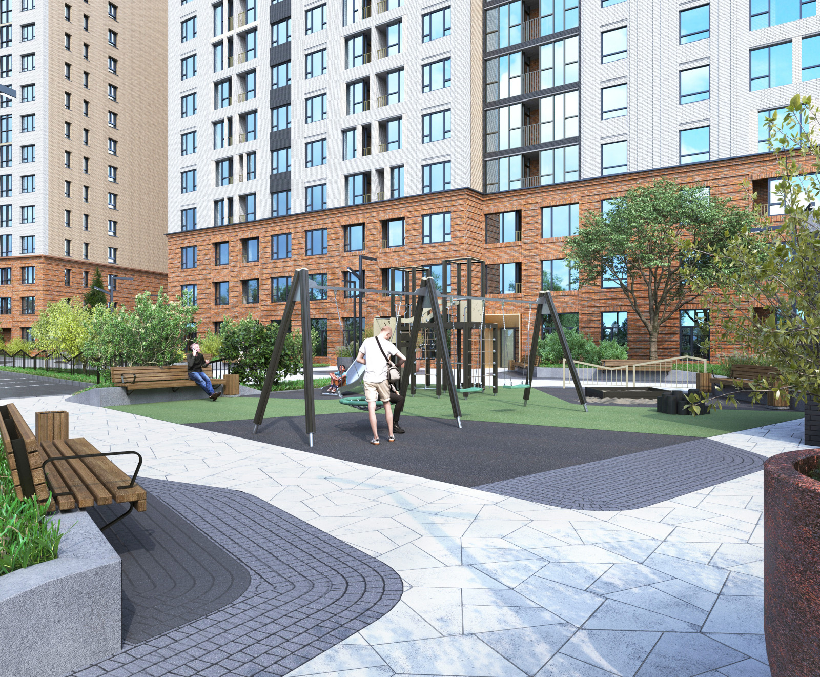 Благоустройство ЖК "НОРМАНДИЯ НЕМАН", СК "СТРИЖИ", Новосибирск