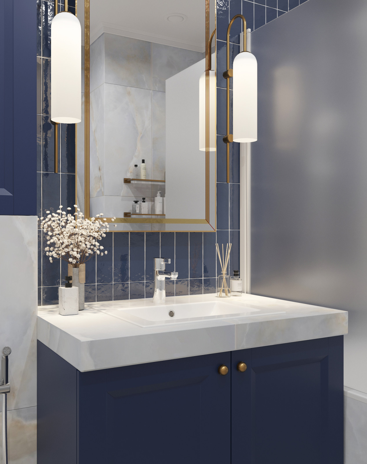 Ванная в стиле неоклассика