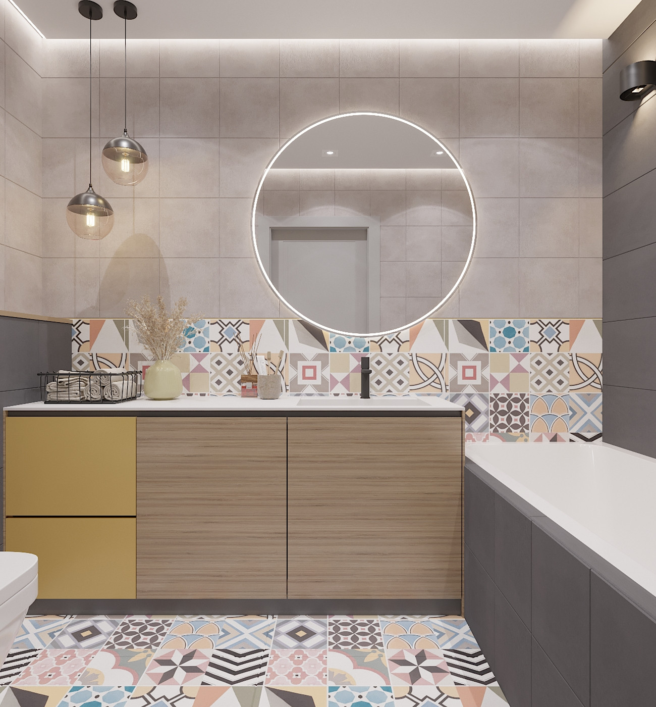 Яркая квартира для дождливого города