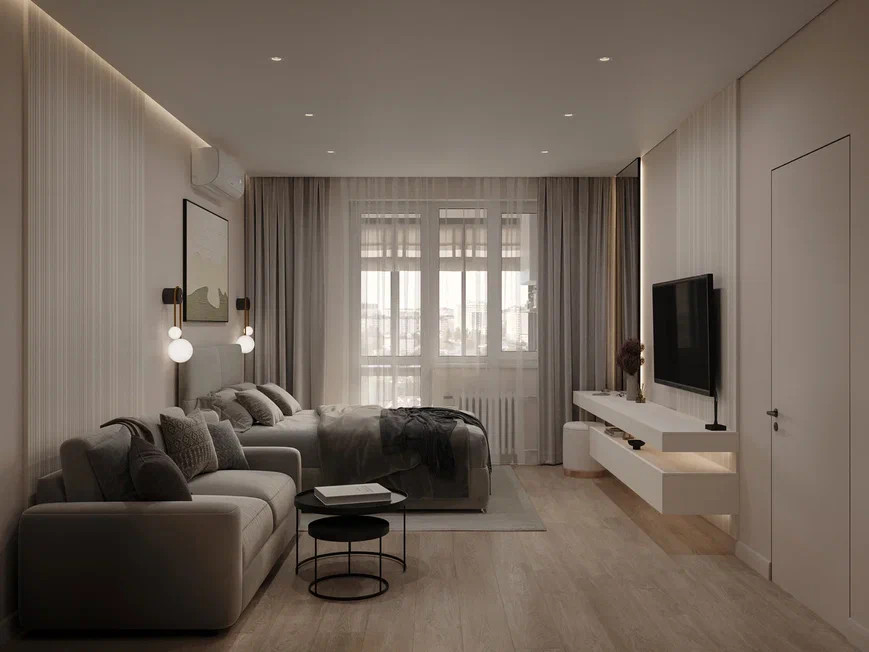 Проект квартиры для молодой семейной пары в современном стиле