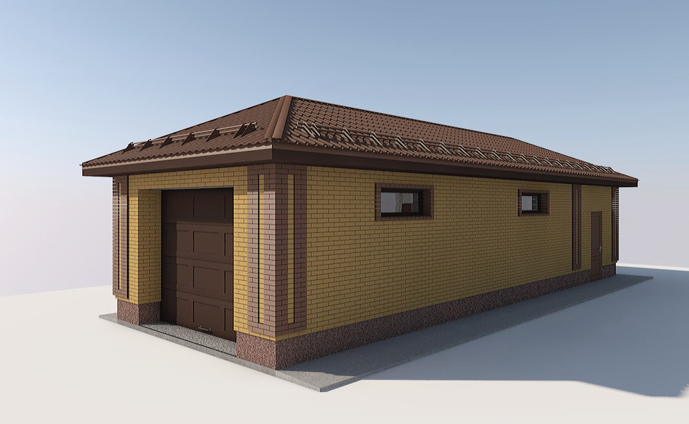 Обложка проекта: Проект отдельно стоящего гаража на 2 м./место