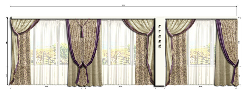 Эскизы штор