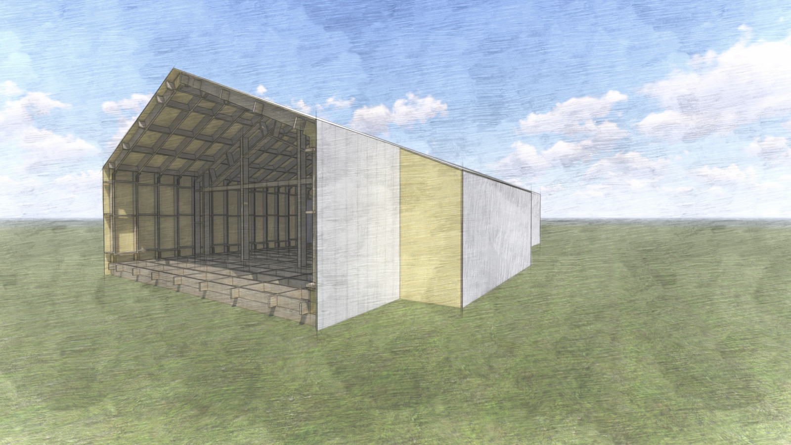 Дом у березы