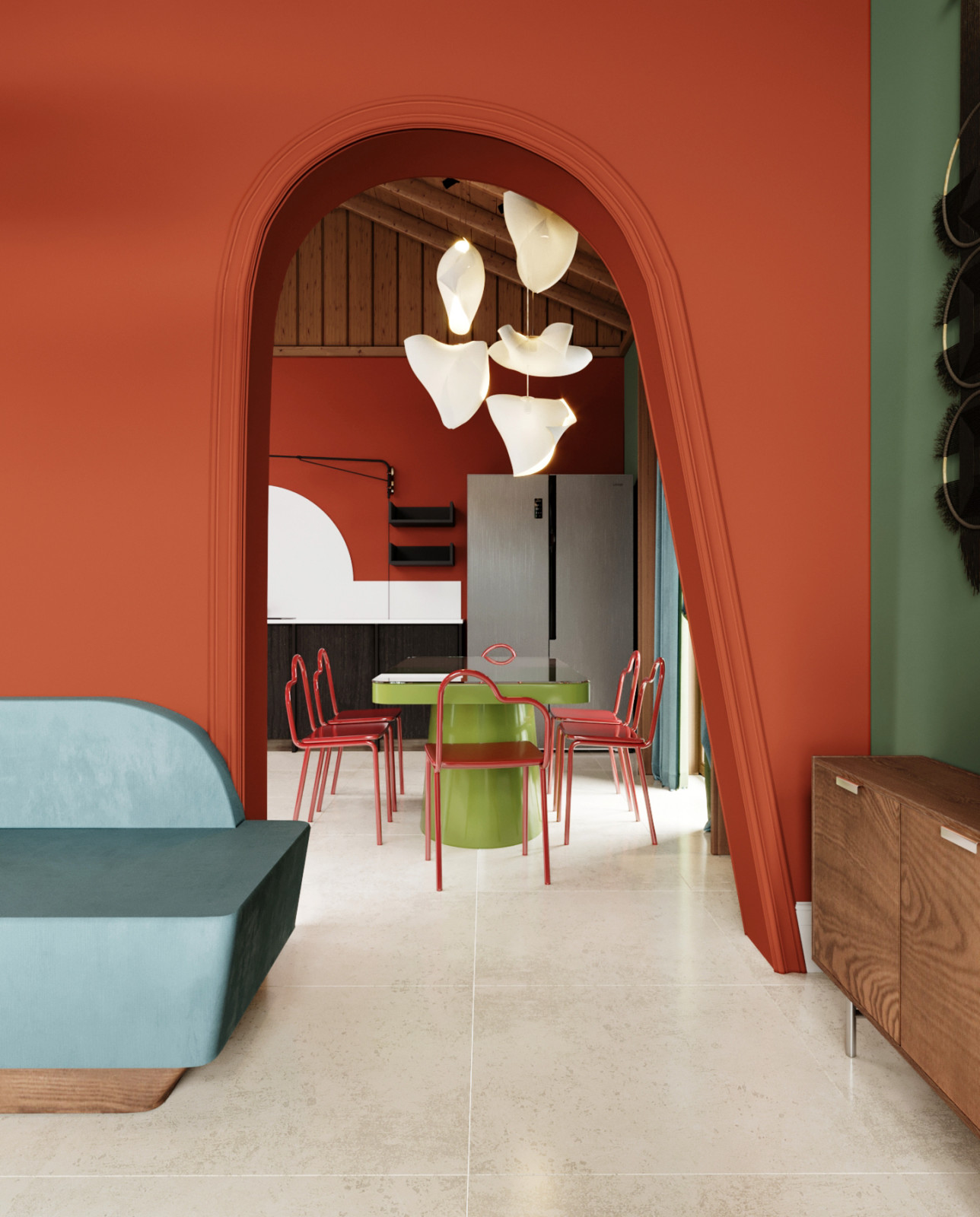 Обложка проекта: гостиная зона в частном доме Подмосковья