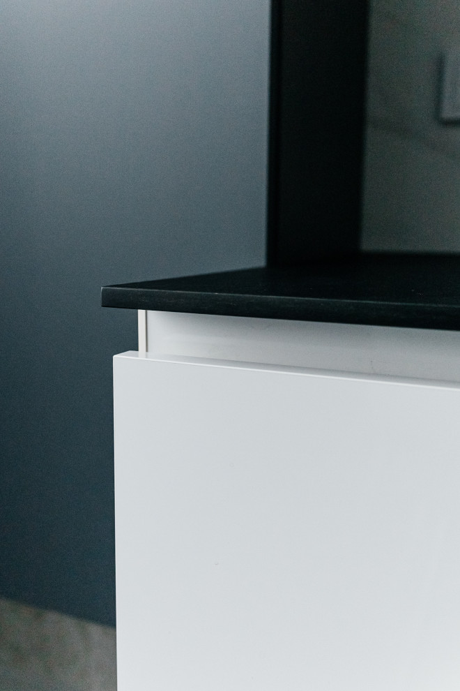 Угловая кухня с фасадами Fenix