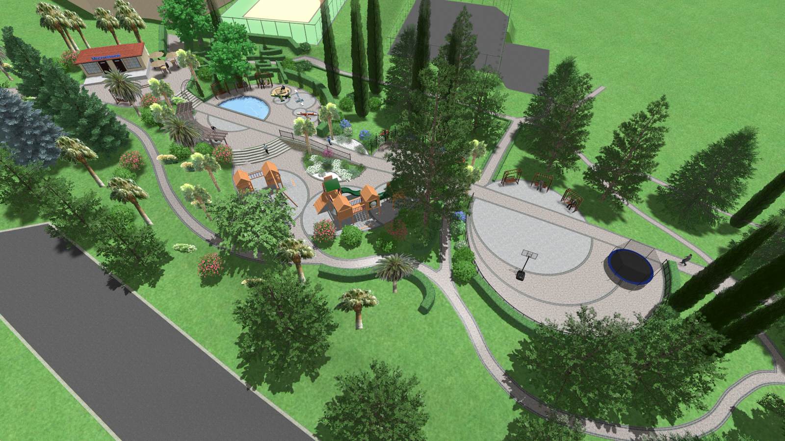 Детская площадка для санатория.