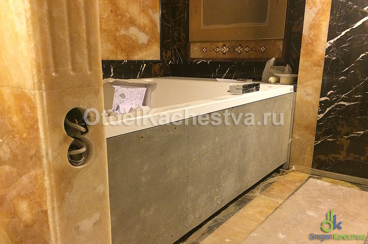 Обложка проекта: Укладка мрамора в ванной комнате