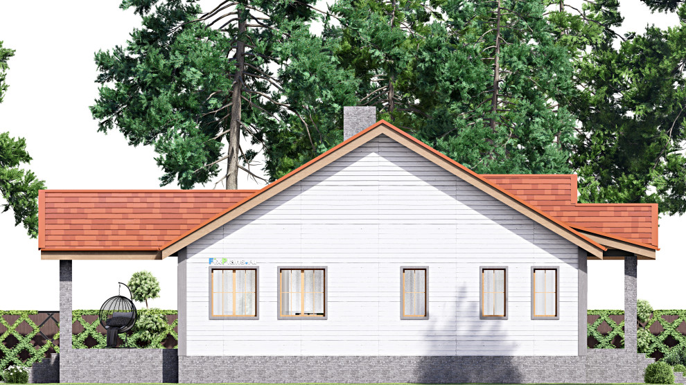 Проект одноэтажного дома 12х19м S254м2 F-16532