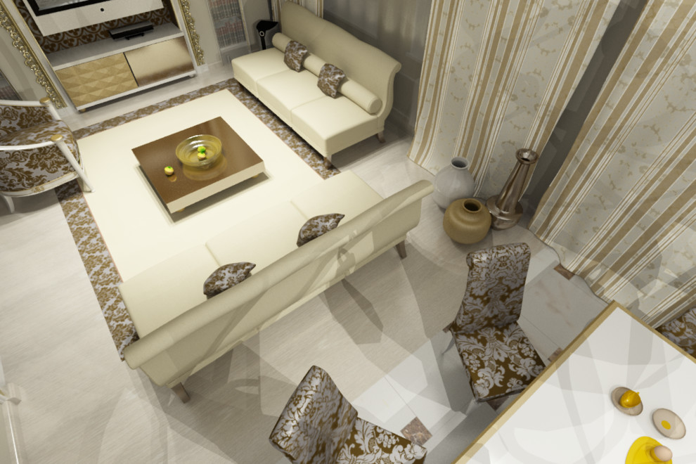 Бежевая гостиная