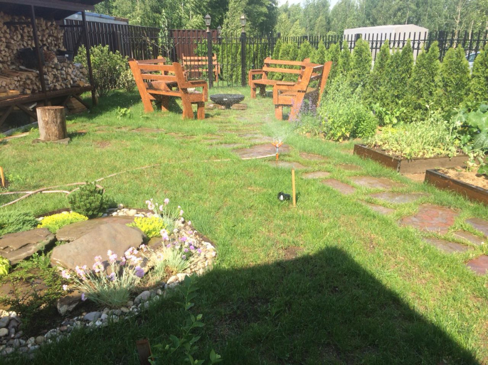 Ландшафтный дизайн участка треугольной формы