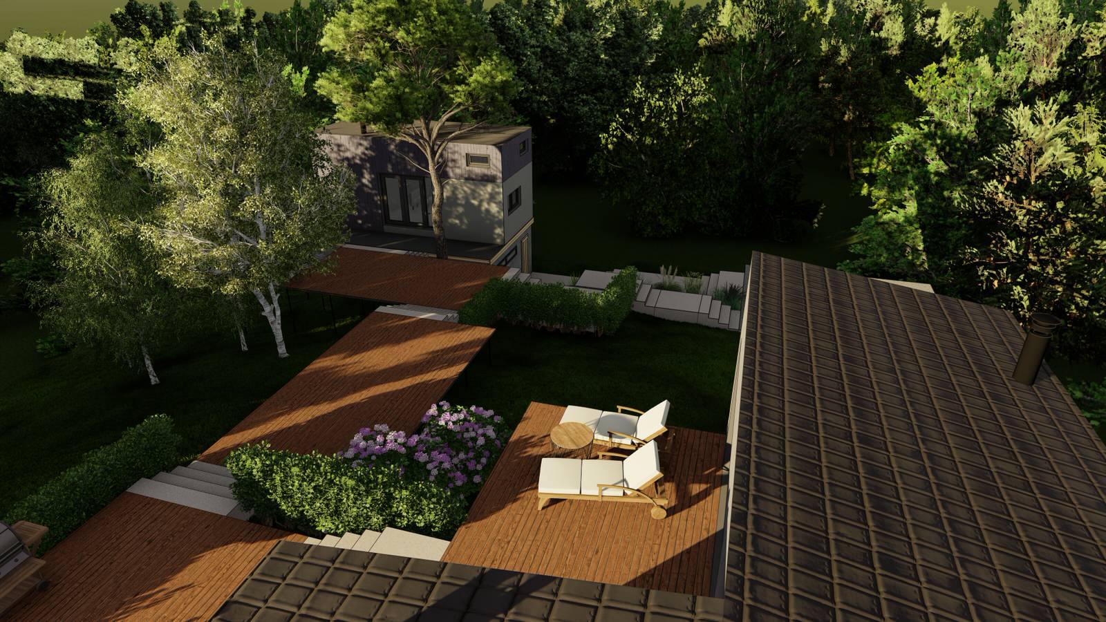 проект благоустройства участка на сложном рельефе