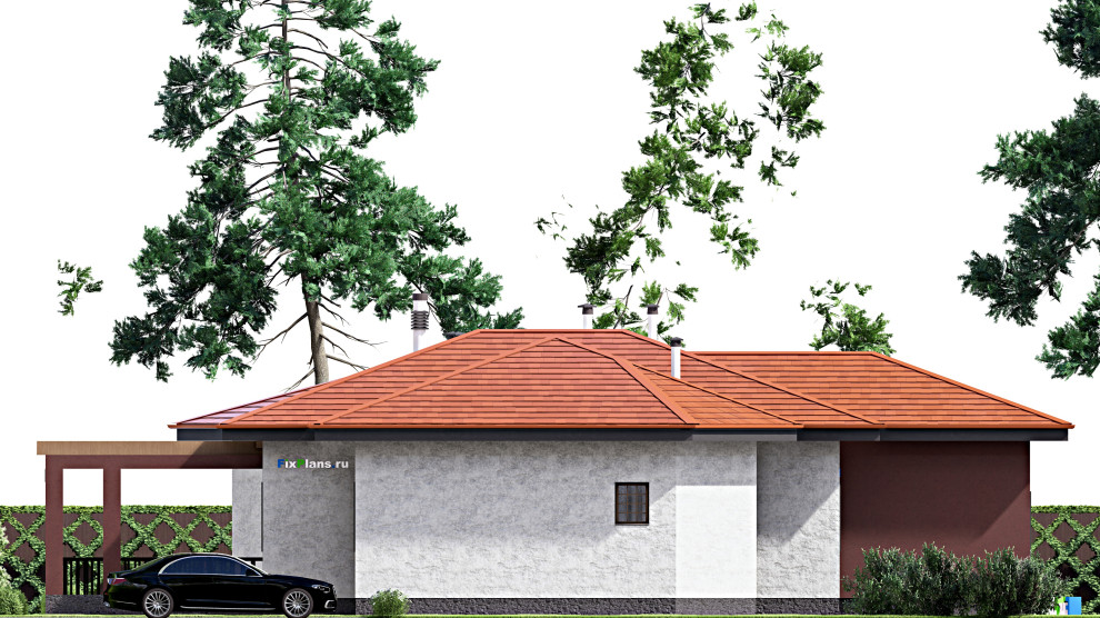 Проект одноэтажного дома 21х28м S274м2 F-15209